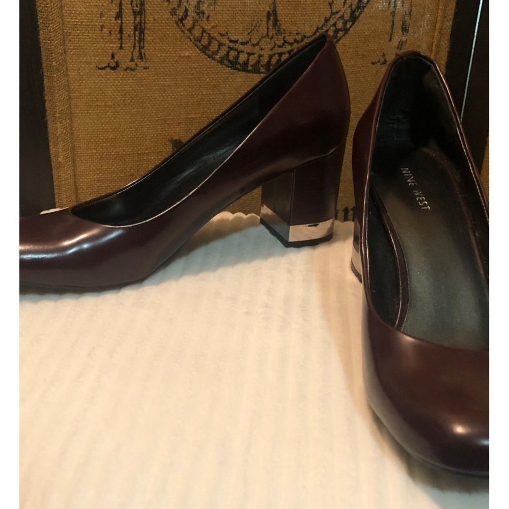 Burgundy Nine West Career Shoes Size 10